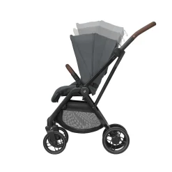 Maxi Cosi Poussette Leona 2 Twillic Graphite Frame / Brown Leather
