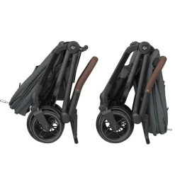Maxi Cosi Poussette Leona 2 Twillic Graphite Frame / Brown Leather