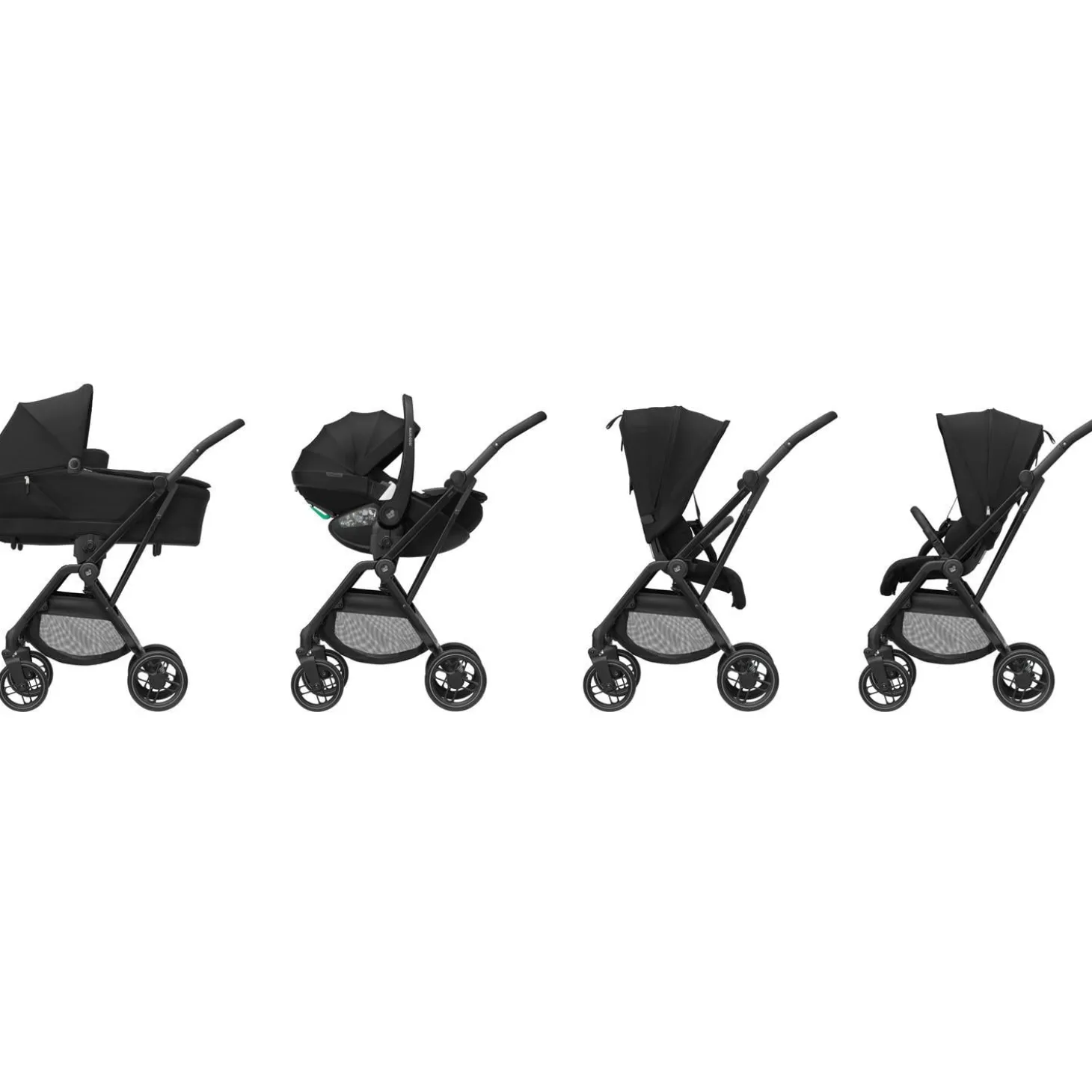 Maxi Cosi Poussette Leona 2 Twillic Black Frame / Leather