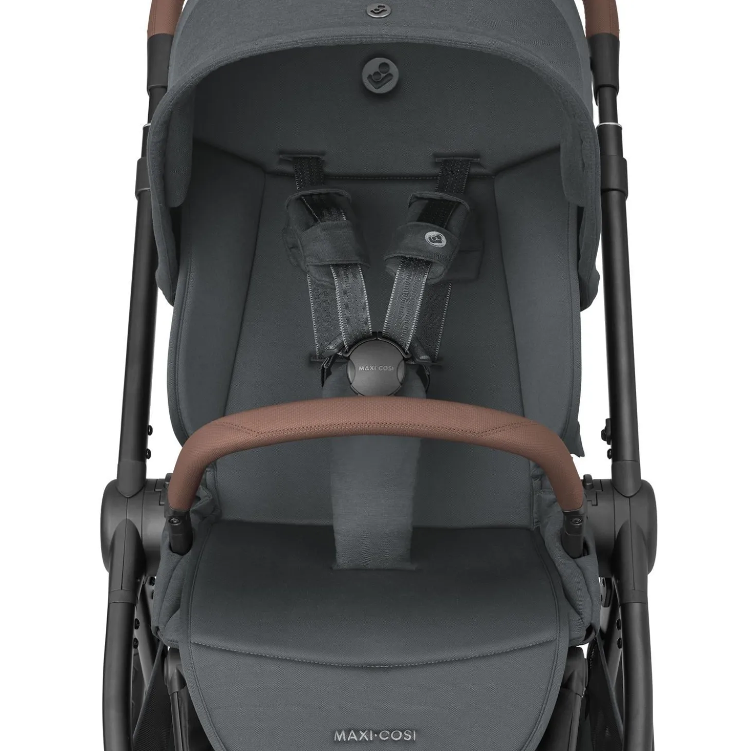 Maxi Cosi Poussette Oxford Twillic Graphite Dark Frame/Brown Leather