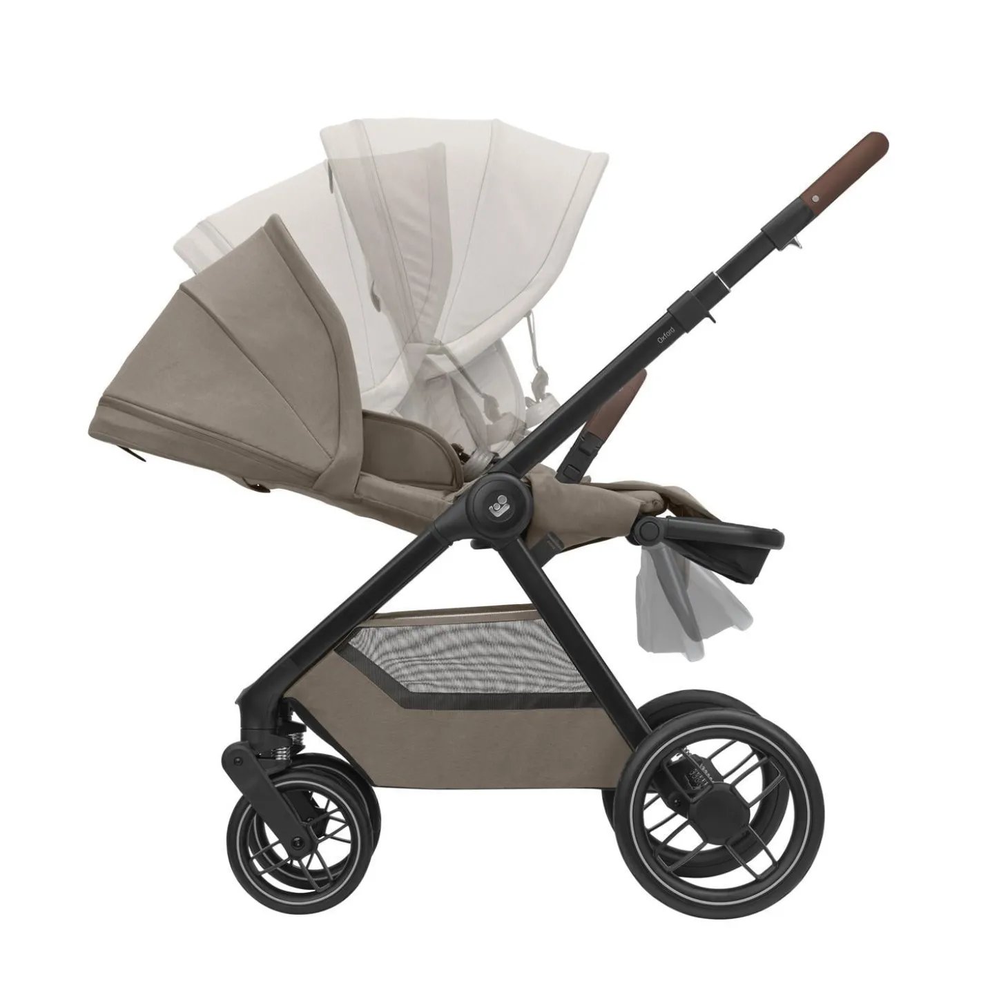 Maxi Cosi Poussette Oxford Twillic Truffle Dark Frame/Brown Leather