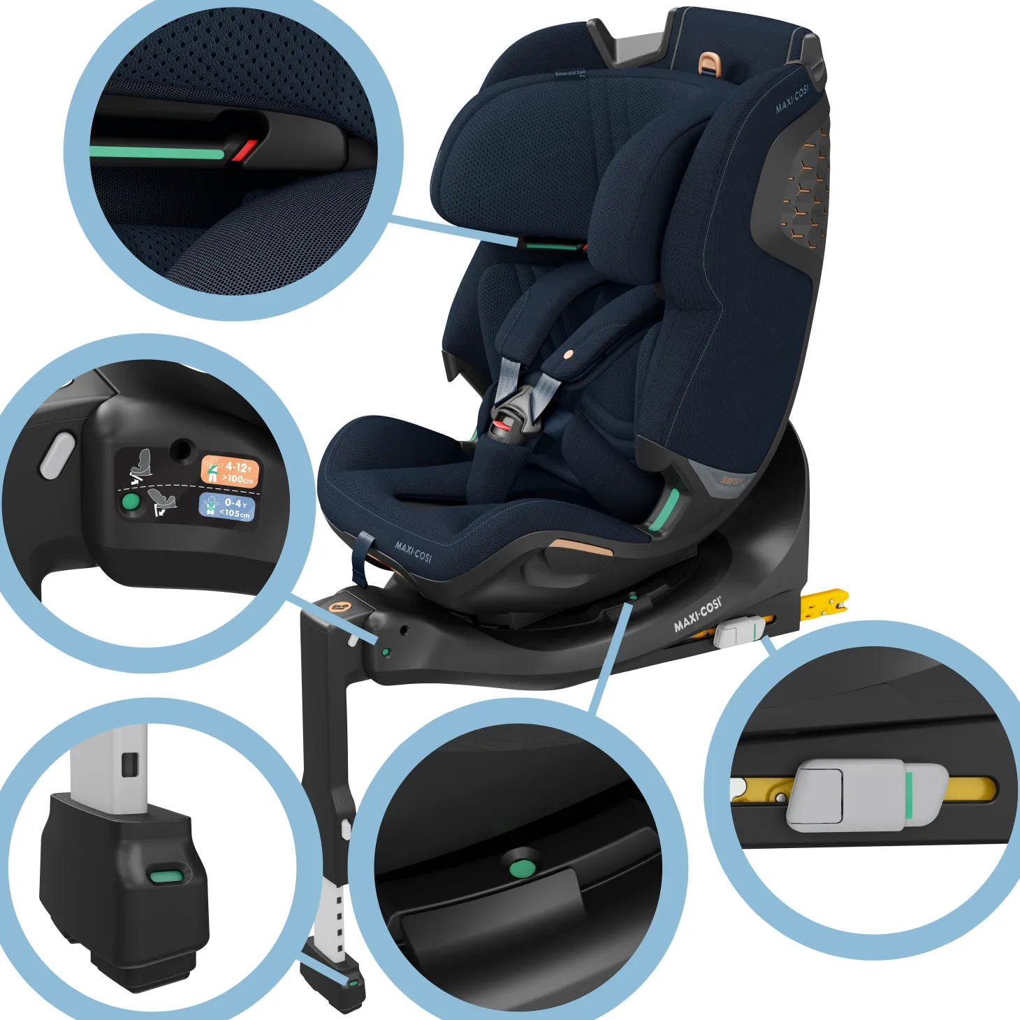 Maxi Cosi Siège auto Emerald 360 Pro Authentic Blue