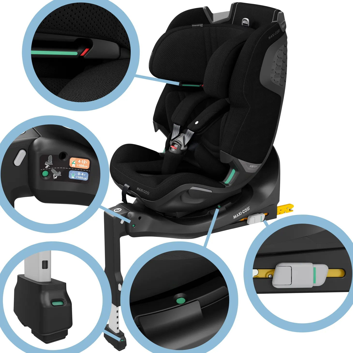 Maxi Cosi Siège auto Emerald 360 Pro Authentic Black