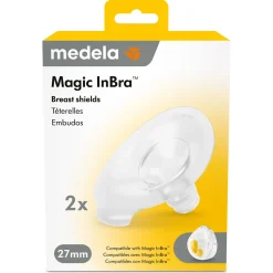 Medela                    Lot de 2 Téterelles Magic InBra    Transparent            27 mm