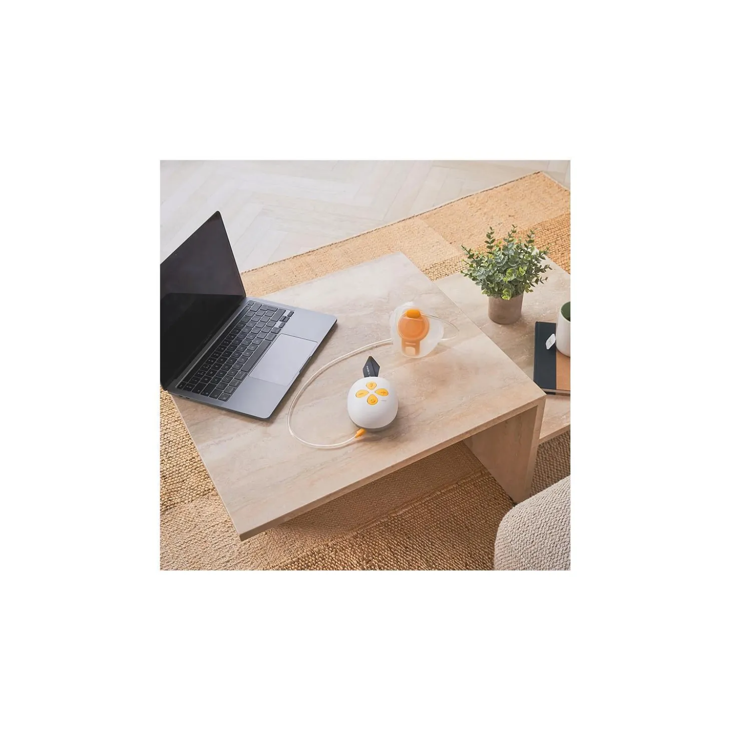 Medela Tire-lait électrique simple Solo Hands-Free Blanc, Jaune Et Transparent 24 mm