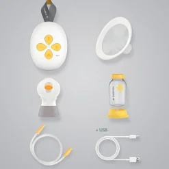 Medela                    Tire-lait électrique simple Solo    Blanc, Jaune Et Transparent            24 mm