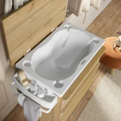 Micuna Commode à langer avec baignoire Martha Marron