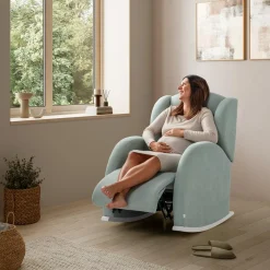 Micuna Fauteil d'Allaitement Flor Slow Systems Blanc Boucle Gris