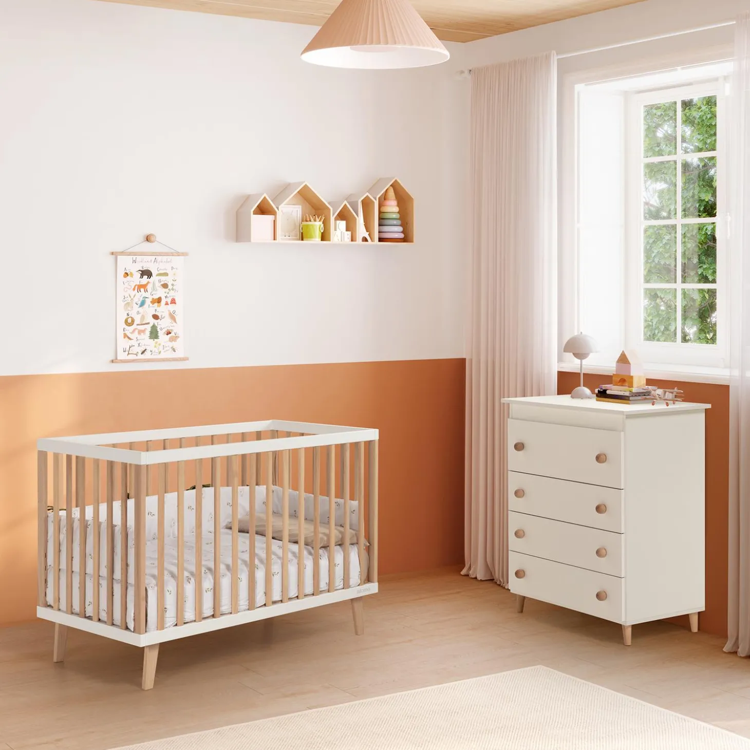 Micuna Lit Bébé Mencia Blanc Wood 60x120 cm