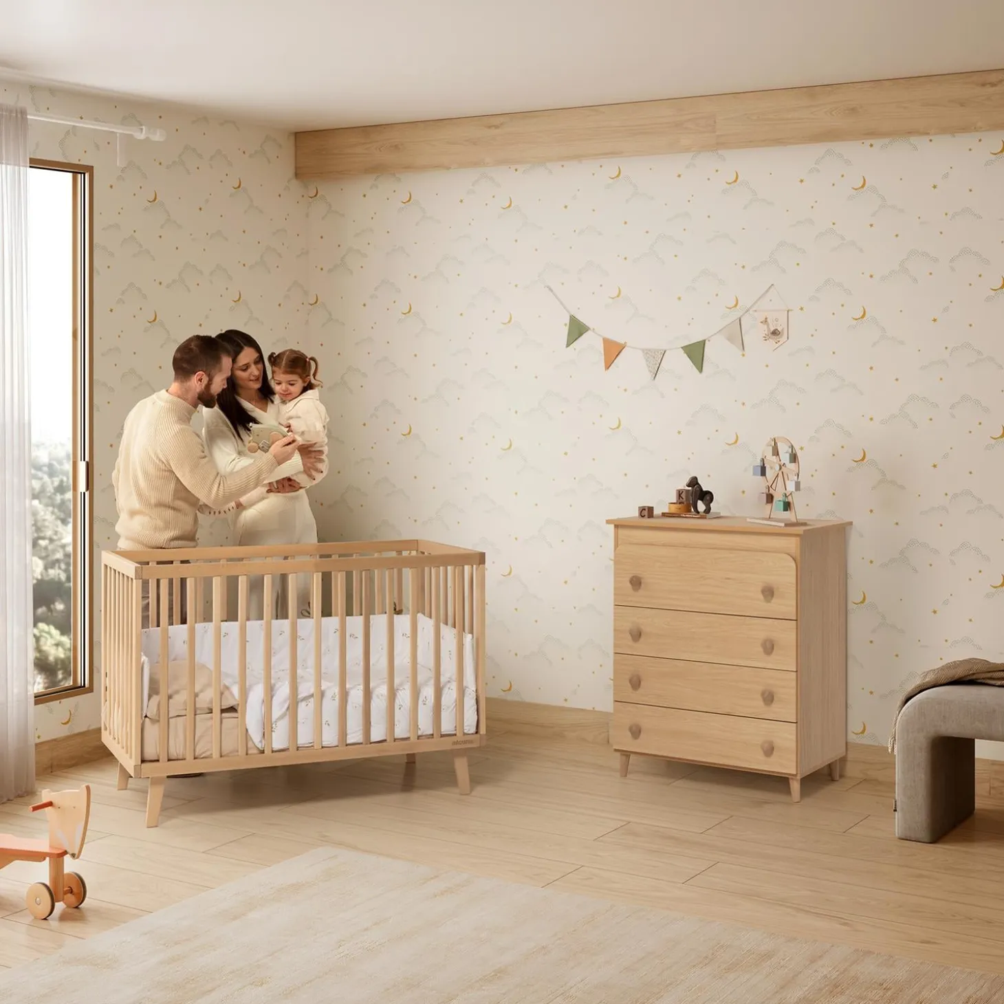Micuna Lit Bébé Mencia Wood 60x120 cm