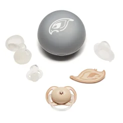 Mimipioupiou Coffret sucette réutilisable avec accessoires Gris perle Colors 0-36 mois