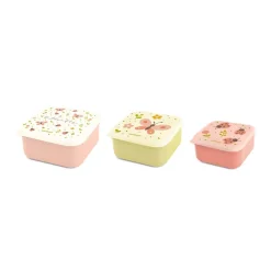 Miniland Set de 3 Boites À Gouter Butterfly Rose
