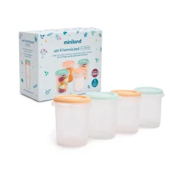 Miniland Set de 4 Pots de Conservation Pays de Rêve Multicolore