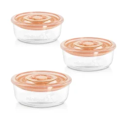 Miniland                    Set de 3 pots de conservation en verre bunny    Blanc