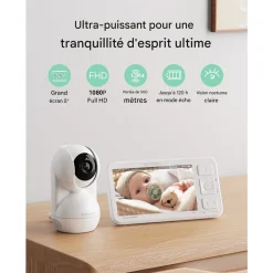 Momcozy Babyphone Vidéo BM03 blanc