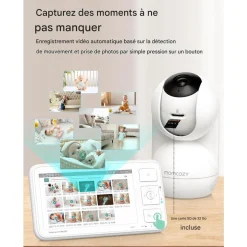 Momcozy Babyphone Vidéo BM03 blanc