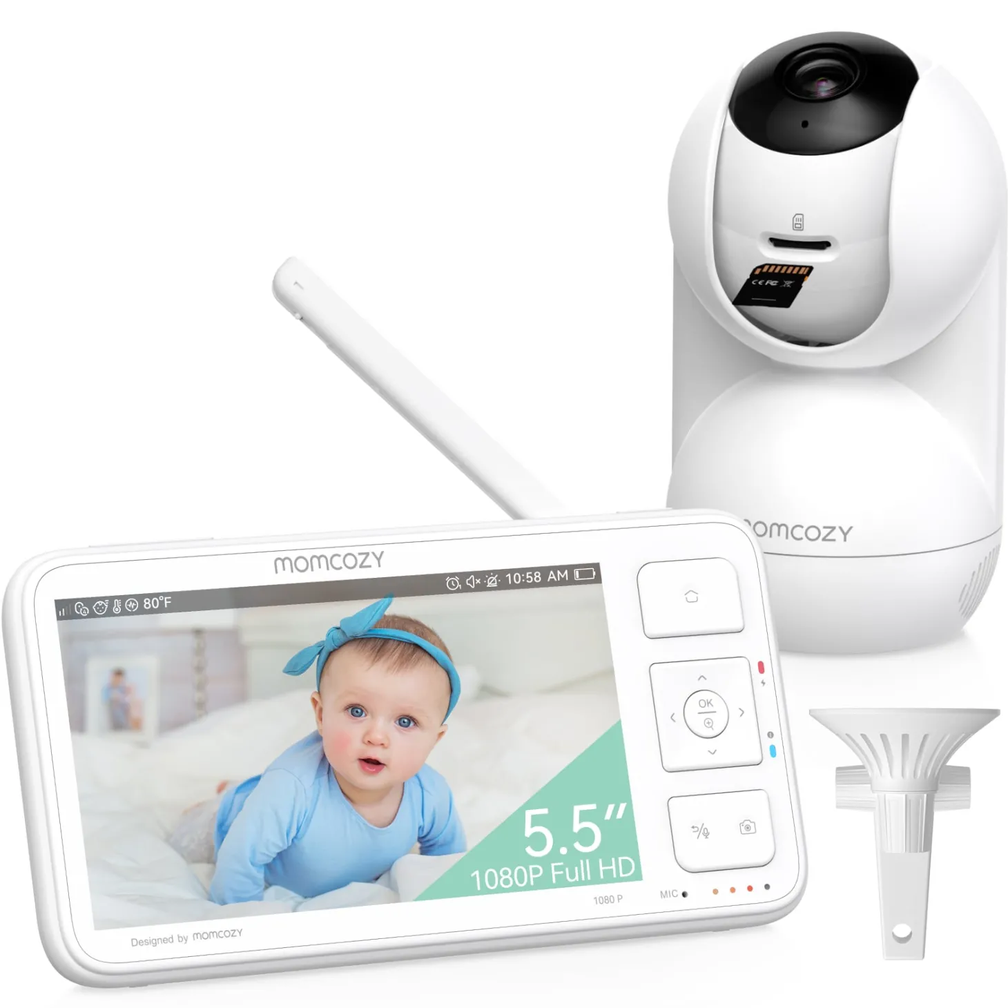 Momcozy Babyphone Vidéo BM03 blanc