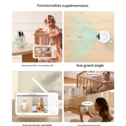 Momcozy Babyphone Vidéo BM03 blanc