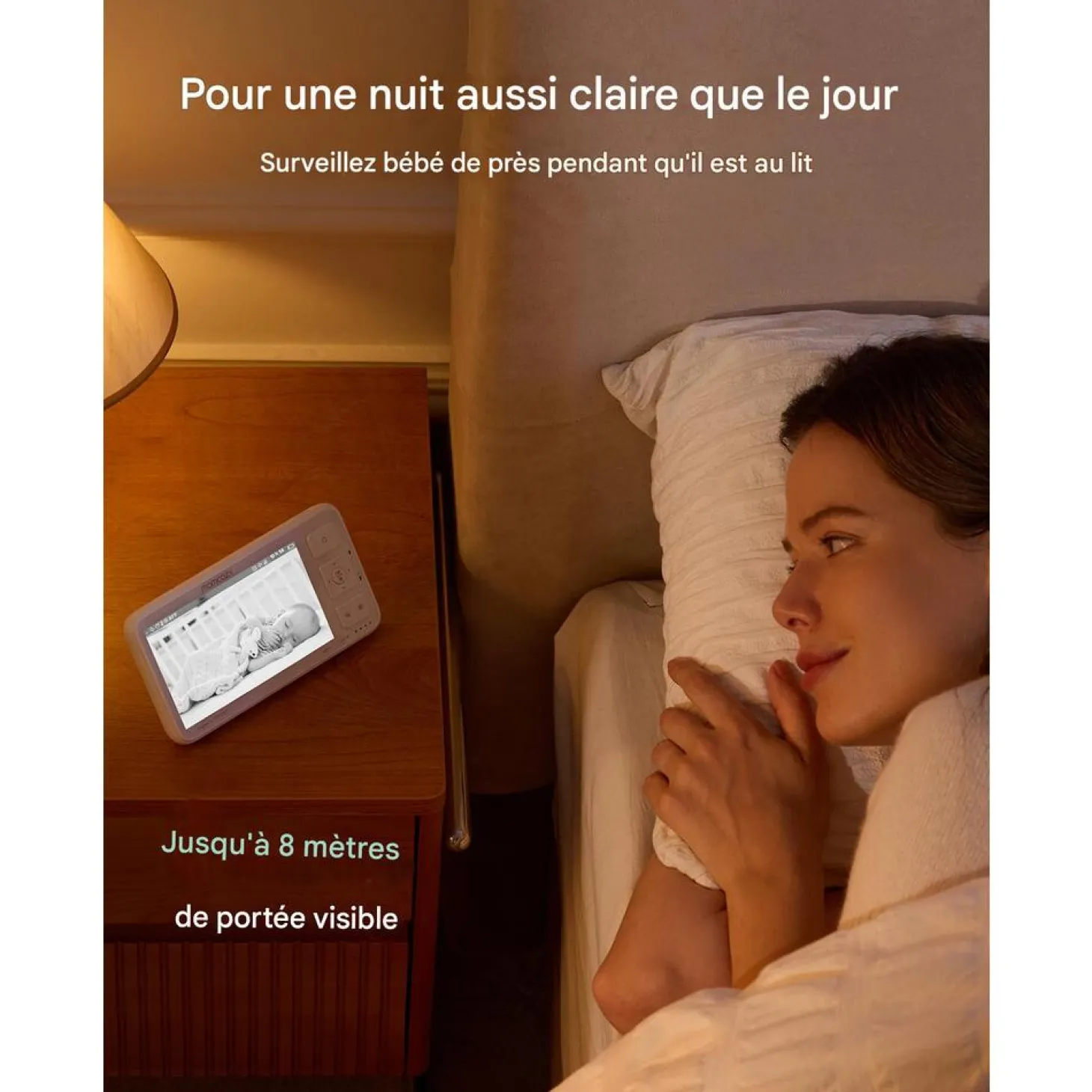 Momcozy Babyphone Vidéo BM03 blanc