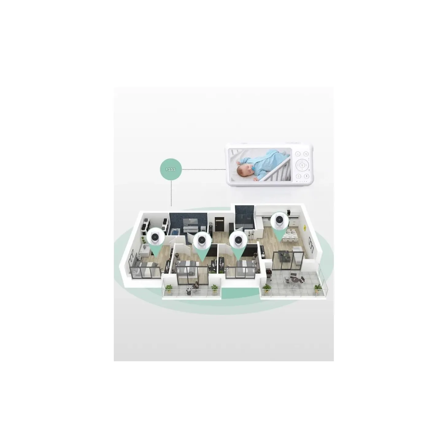 Momcozy Caméra pour BM01 Blanc