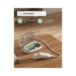 Momcozy                    Lime à ongles électrique pour bébé    Blanc Vert