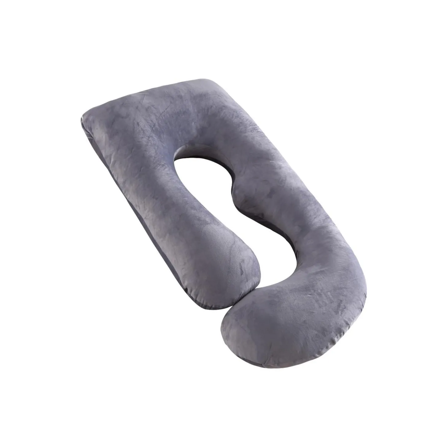 Momcozy Oreiller de grossesse en forme de U Blanc Gris
