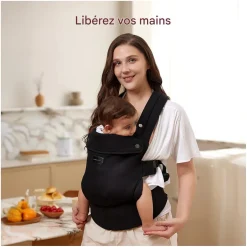 Momcozy                    Porte-bébé en coton    Noir