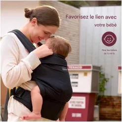 Momcozy                    Porte-bébé en coton    Noir
