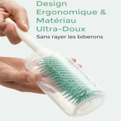 Momcozy                    Set de brosses de nettoyage de biberons 7-en-1 portable    Blanc            7pièces