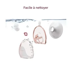 Momcozy Tire Lait Air 1 Mobile Double Blanc/ Rose