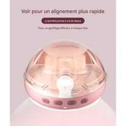 Momcozy                    Tire Lait Air 1 Mobile Double    Blanc/ Rose