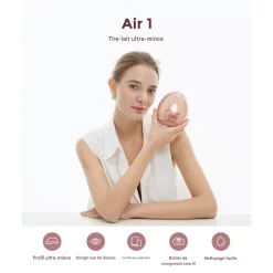 Momcozy                    Tire Lait Air 1 Mobile Double    Blanc/ Rose