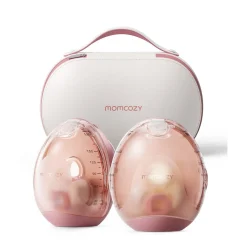 Momcozy                    Tire Lait Air 1 Mobile Double    Blanc/ Rose