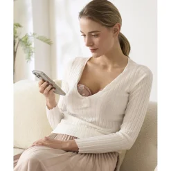 Momcozy                    Tire Lait Air 1 Mobile Double    Blanc/ Rose