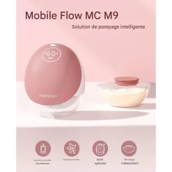 Momcozy Tire-lait mobile M9 Blanc/ Rose 180 ml