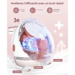 Momcozy                    Tire-lait mobile M9 double    Blanc/ Rose            150 ml