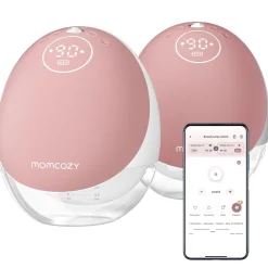 Momcozy Tire-lait mobile M9 double Blanc/ Rose 150 ml