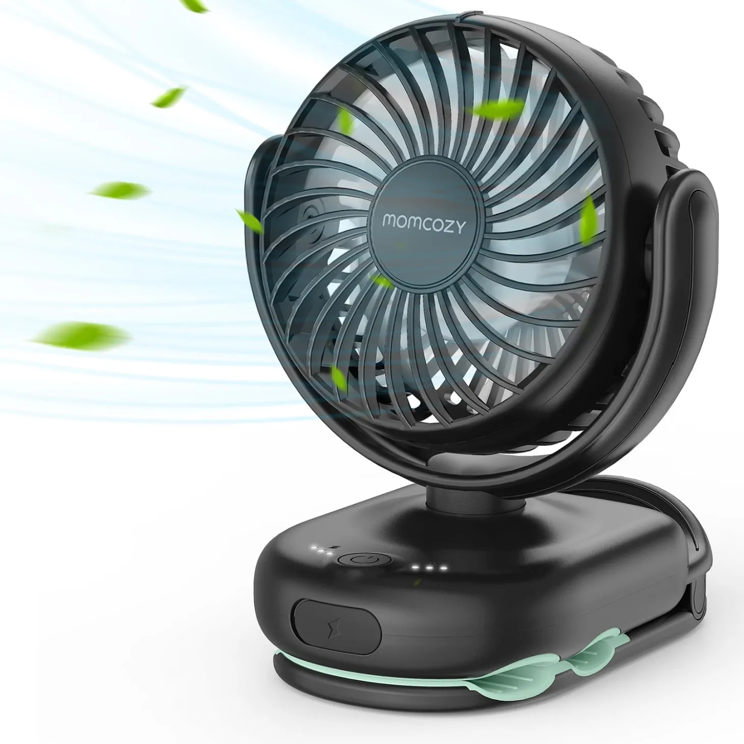 Momcozy Ventilateur à clip pour poussette Noir