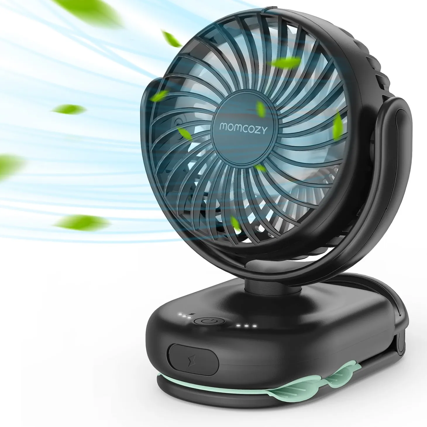 Momcozy Ventilateur à clip pour poussette Noir