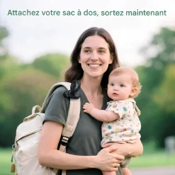 Momcozy Ventilateur à clip pour poussette Noir