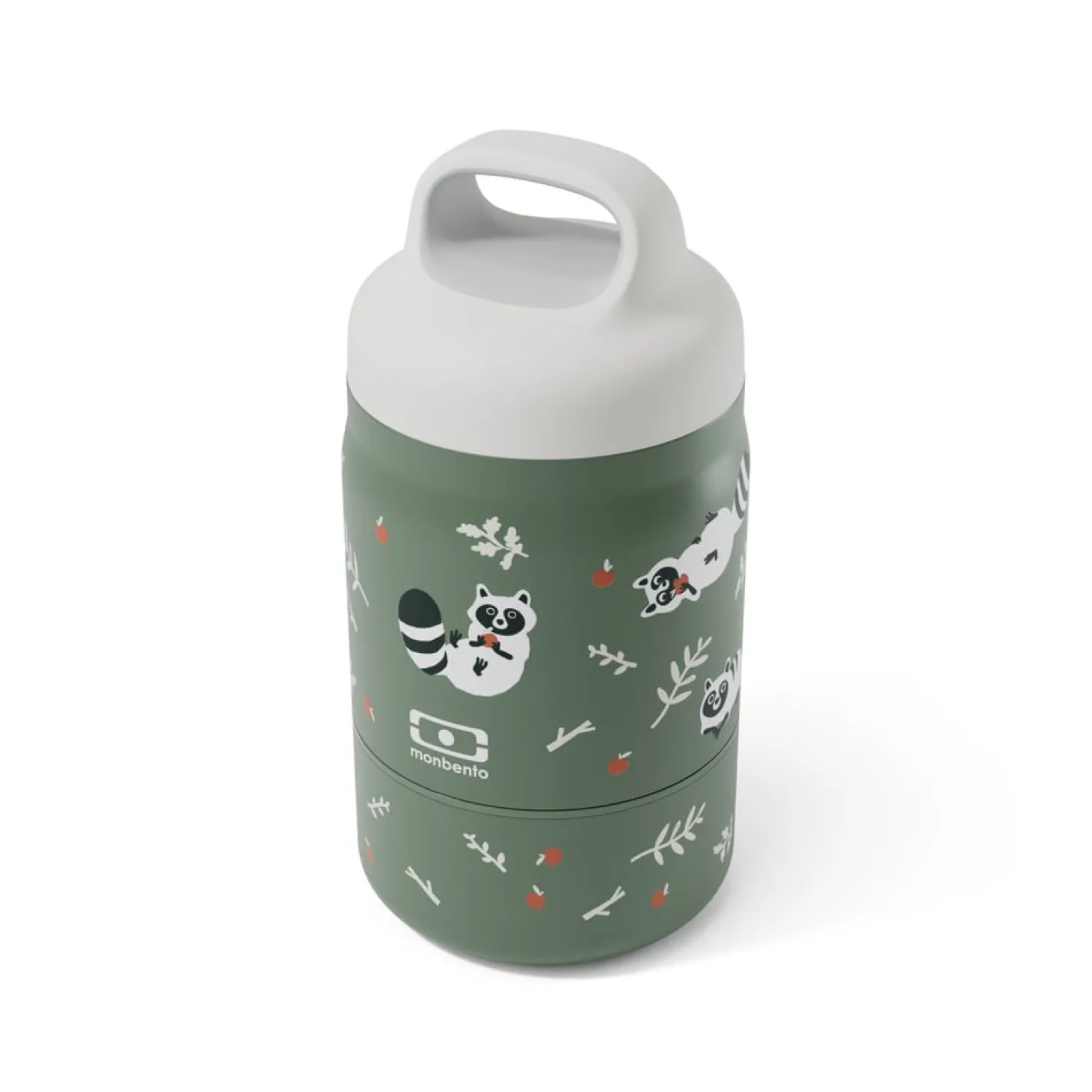 Monbento Kids Boîte à encas isotherme Handy Raccoon 350 ml + 100 ml