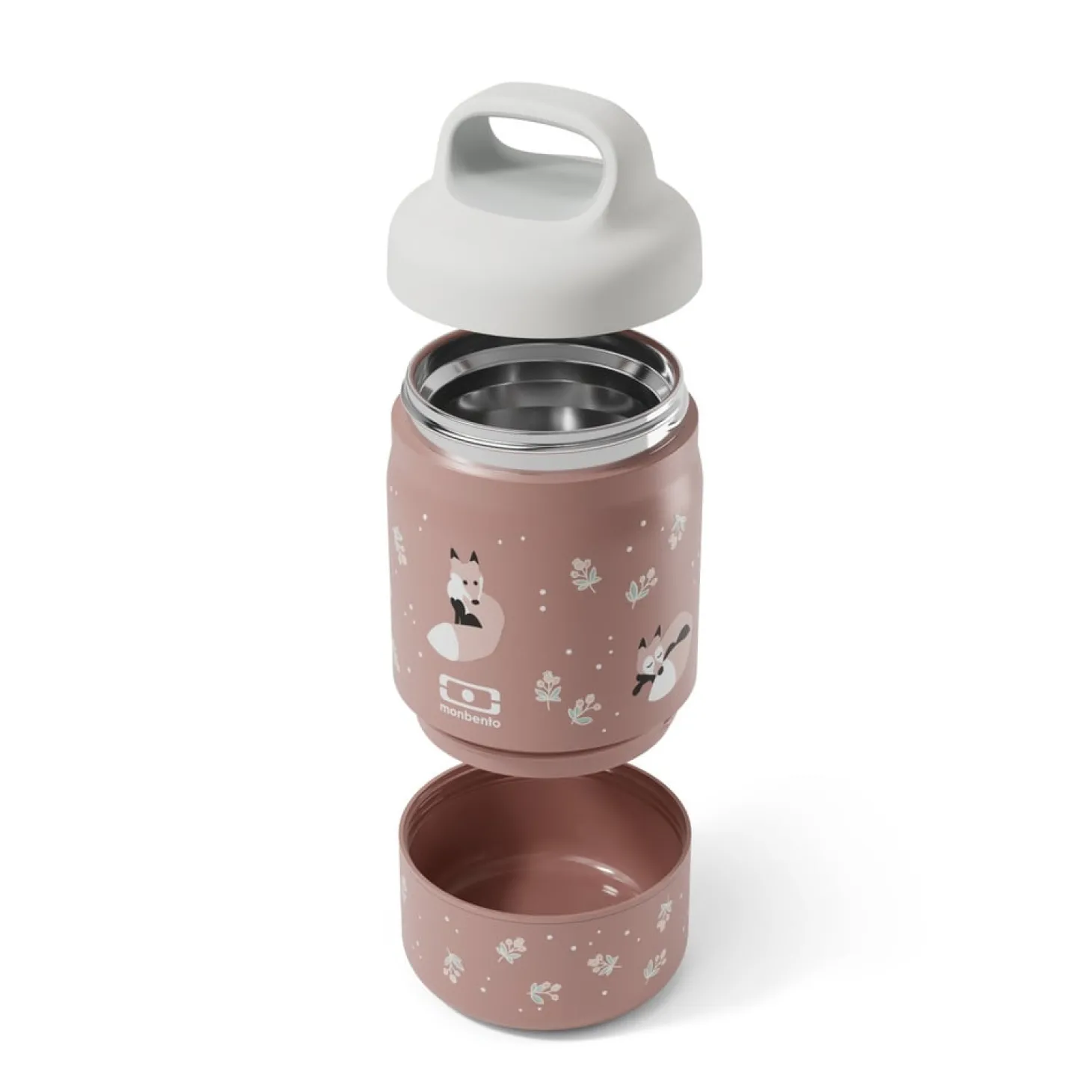 Monbento Kids Boîte à encas isotherme Handy Fox 350 ml + 100 ml