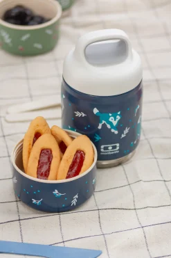 Monbento Kids Boîte à encas isotherme Handy Wolf 350 ml + 100 ml
