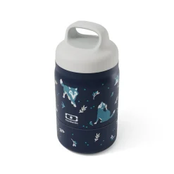 Monbento Kids Boîte à encas isotherme Handy Wolf 350 ml + 100 ml