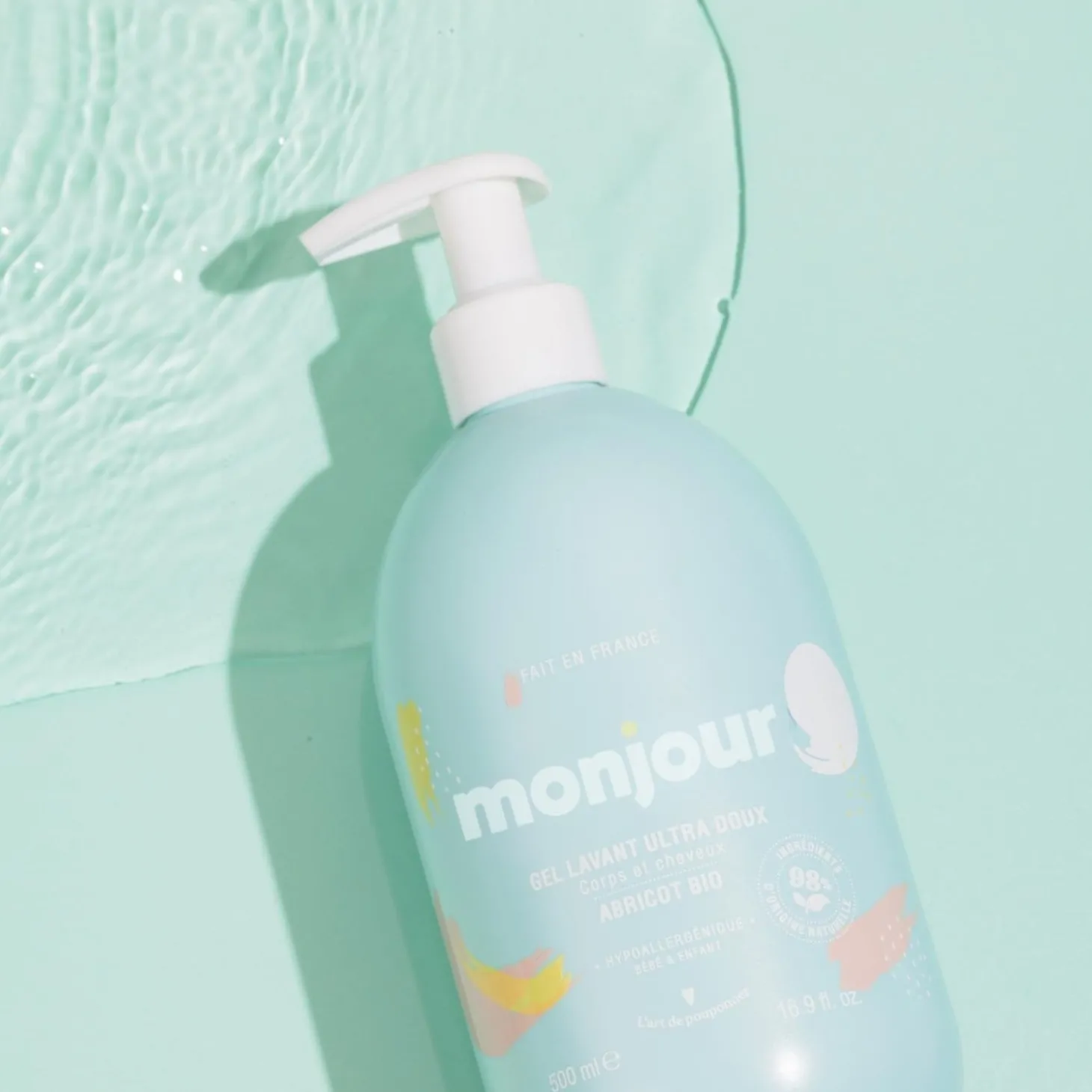 Monjour Gel lavant corps et cheveux Bleu 500ml