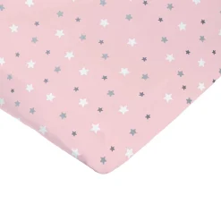 Mon P'tit Dodo                    Drap-Housse Imprimé    Light Rose Imp Étoiles            70x140 cm