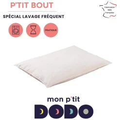 Mon P'tit Dodo                    Oreiller P'tit bout    Blanc            40x60 cm