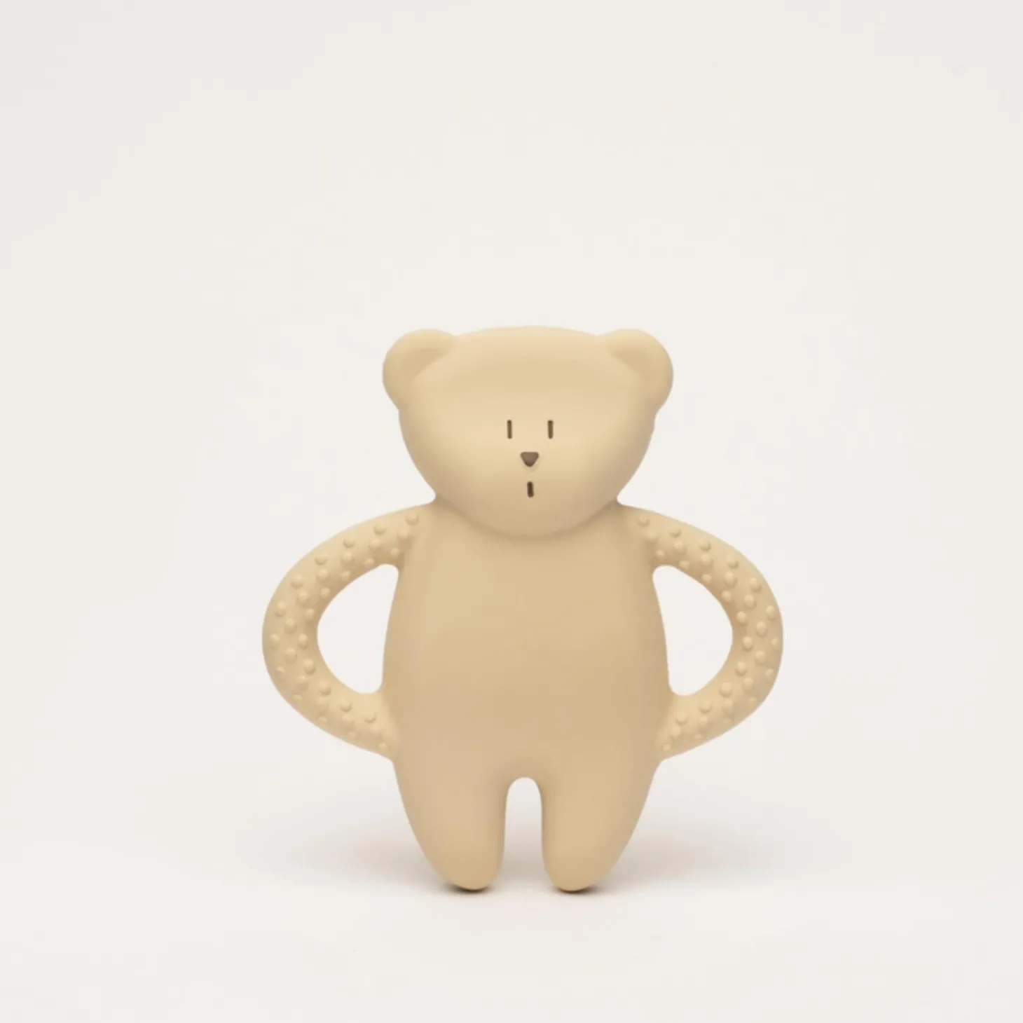 Moonie Jouet de dentition ourson en caoutchouc naturel Sable