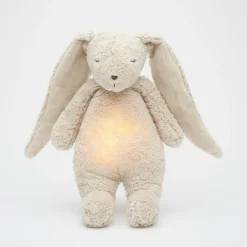 Moonie                    Peluche lapin nature bio avec sons & lumières    Sable