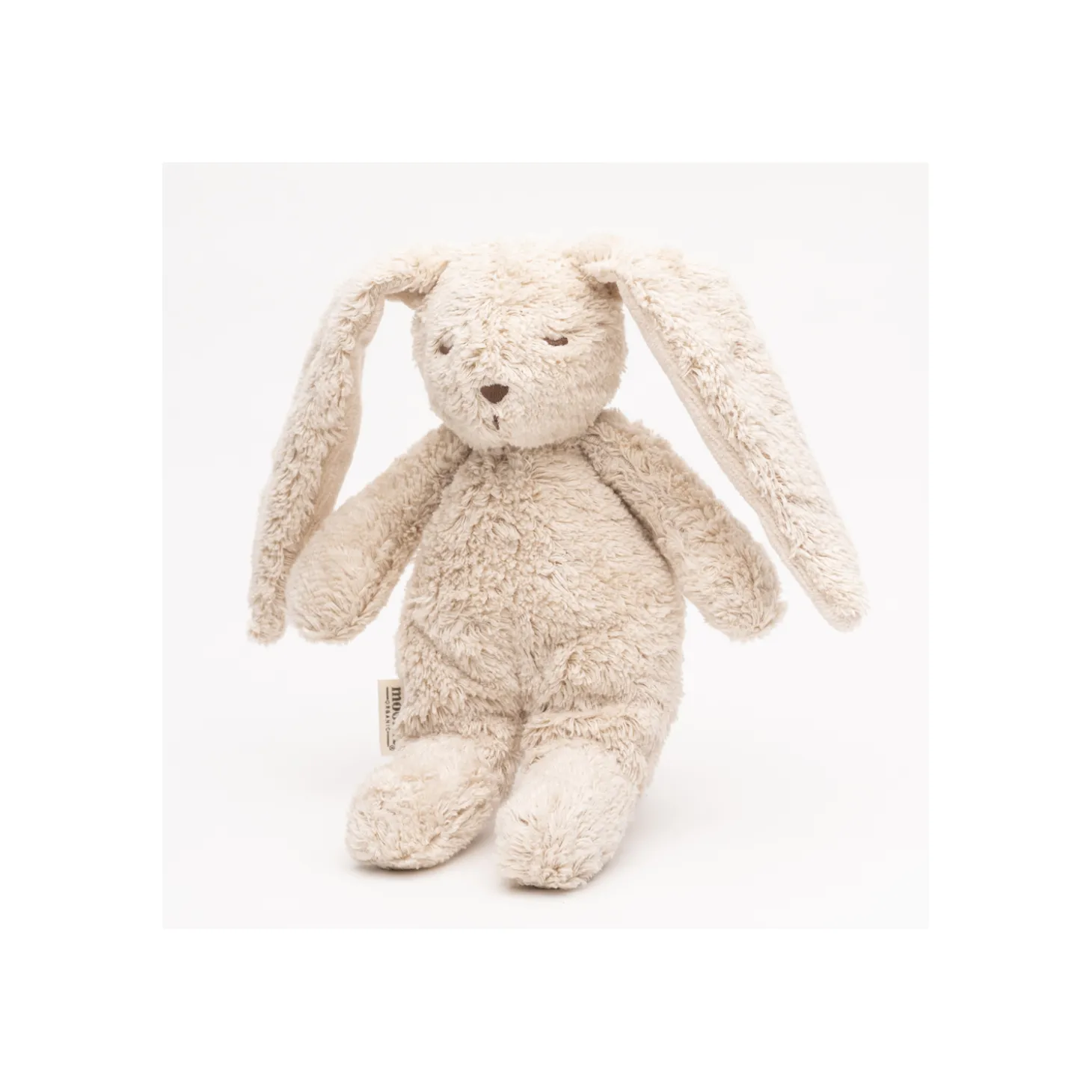 Moonie Peluche Petit Lapin sensoriel en coton bio Sable